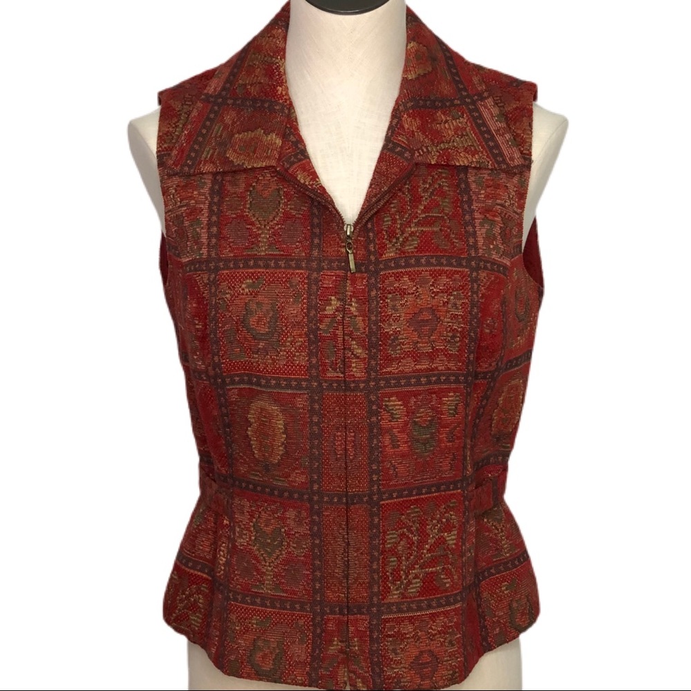 The Territory Ahead Red Zip up Vest - Size 6/Small